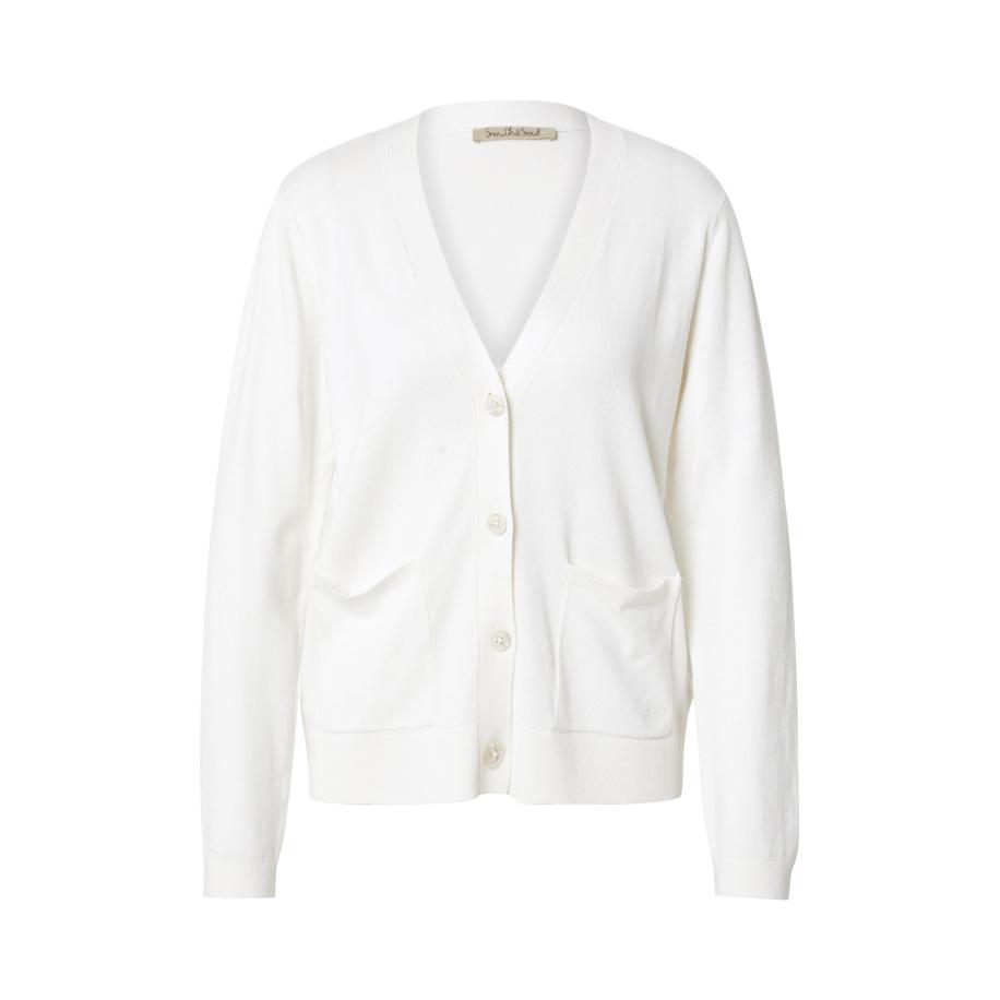 Smith & Soul Smith&Soul Gebreid vest wit -