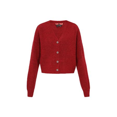 MYMO myMo ROCKS Gebreid vest donkerrood