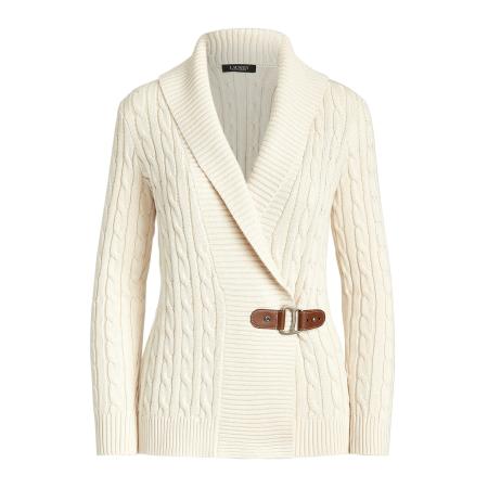 Lauren Ralph Lauren Lauren Ralph Lauren Gebreid vest DONATO crème / donkerbruin