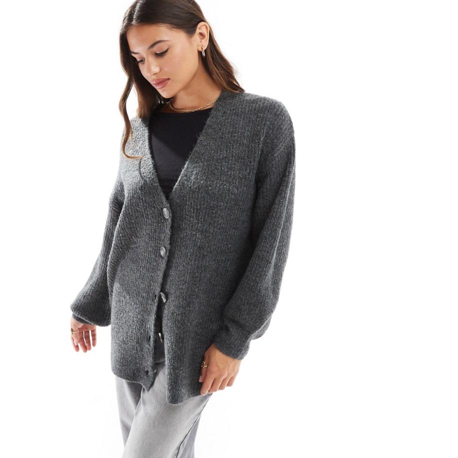 Cotton On Oversized vest in gemêleerd antraciet-Grijs Grijs