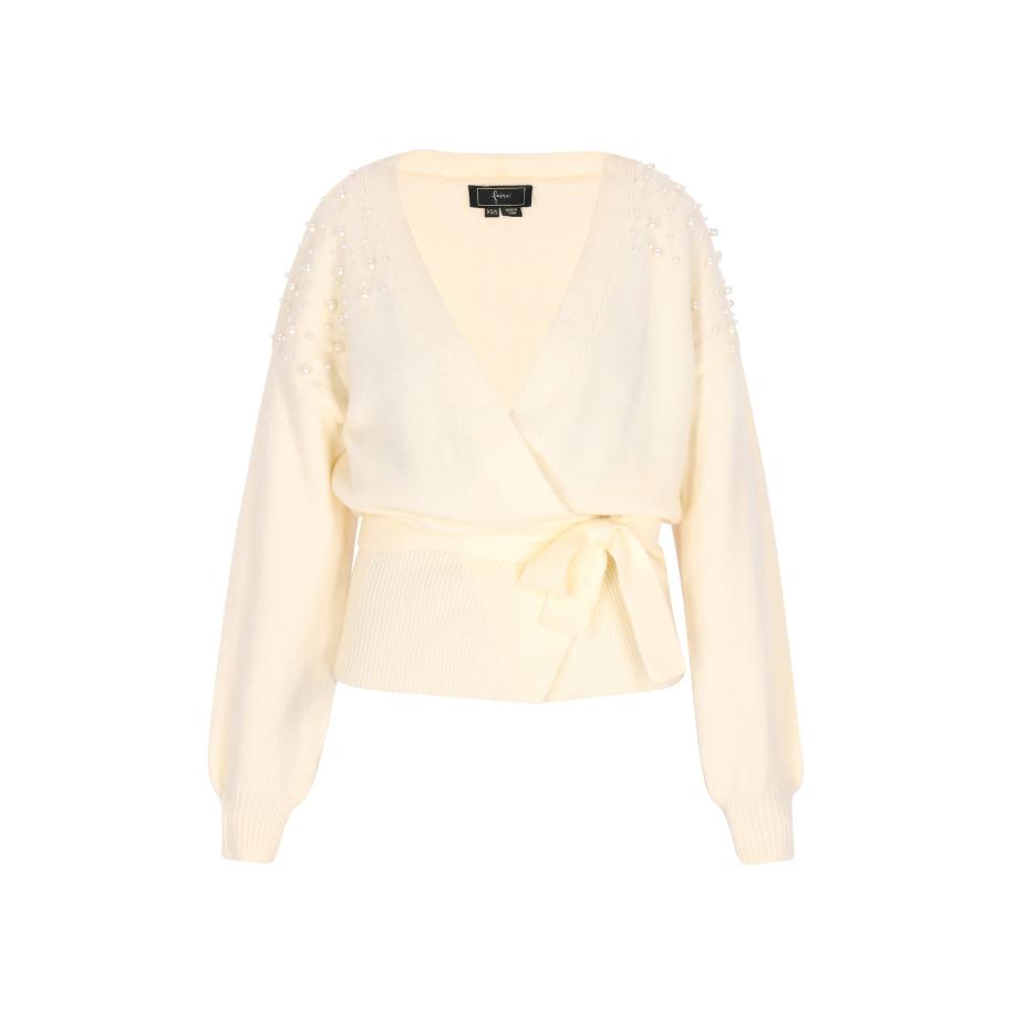 Faina faina Gebreid vest wolwit -