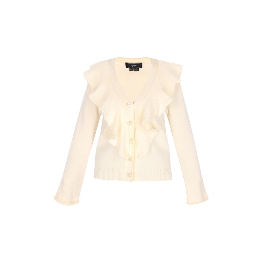 Faina faina Gebreid vest wolwit -