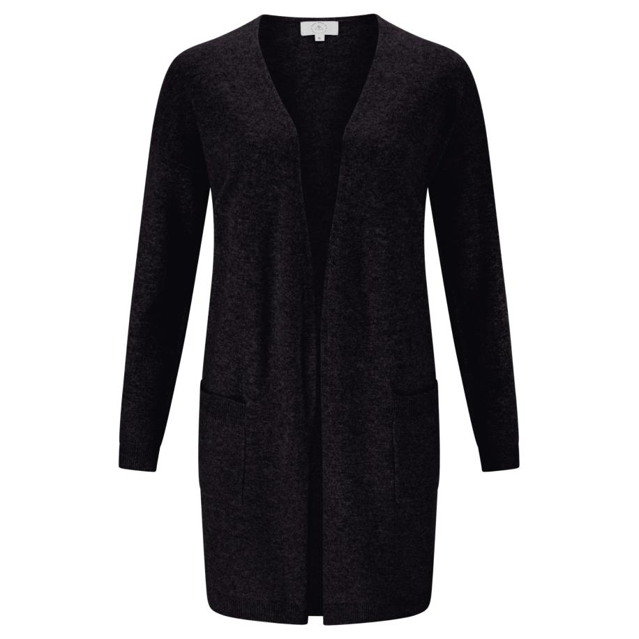 CASH-MERE.CH CASH-MERE.CH Gebreid vest antraciet -
