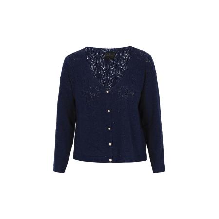 DreiMaster DreiMaster Klassik Gebreid vest donkerblauw