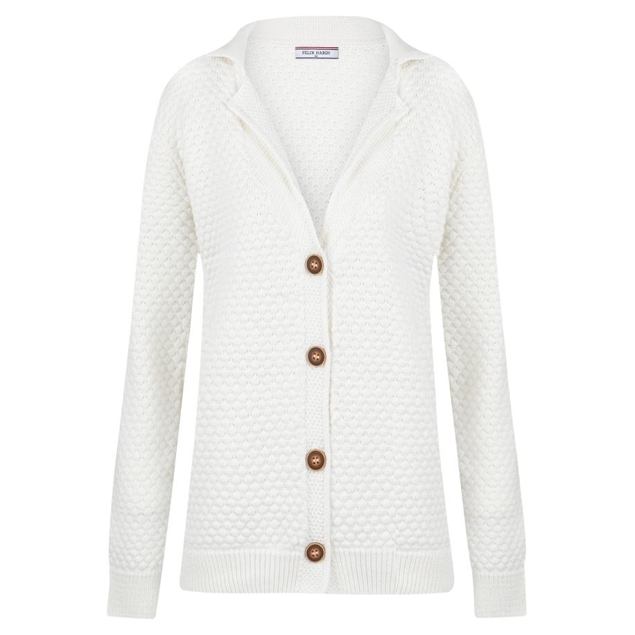 Felix Hardy Felix Hardy Gebreid vest wit -