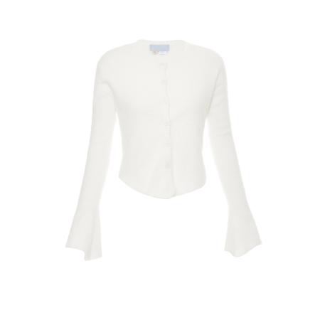 Poomi Poomi Gebreid vest wit