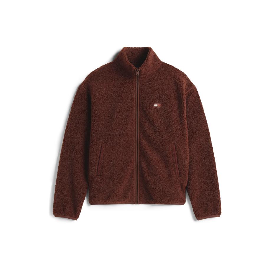 Tommy Jeans Tommy Jeans Fleece jas bruin -