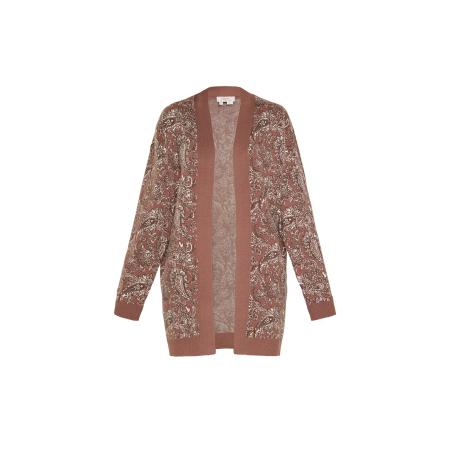 Usha usha FESTIVAL Gebreid vest bruin / wit