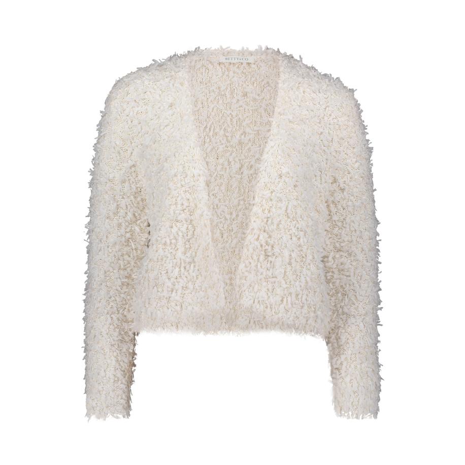 Betty & Co Betty & Co Gebreid vest crème -