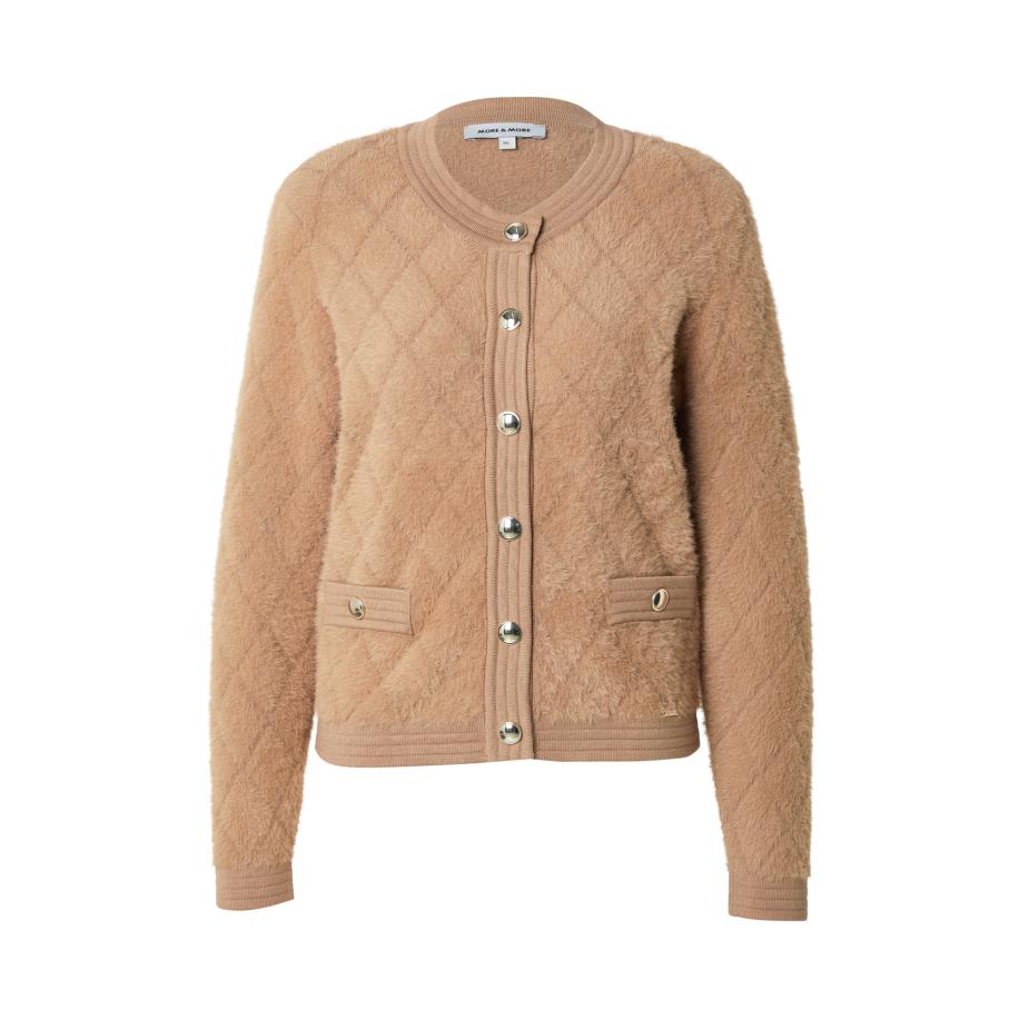 More & More MORE & MORE Gebreid vest camel -