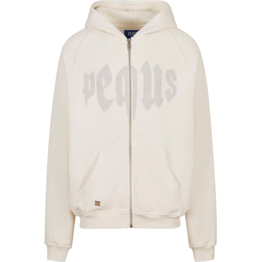 Pequs Sweatvest Mythic greige / wolwit Wit