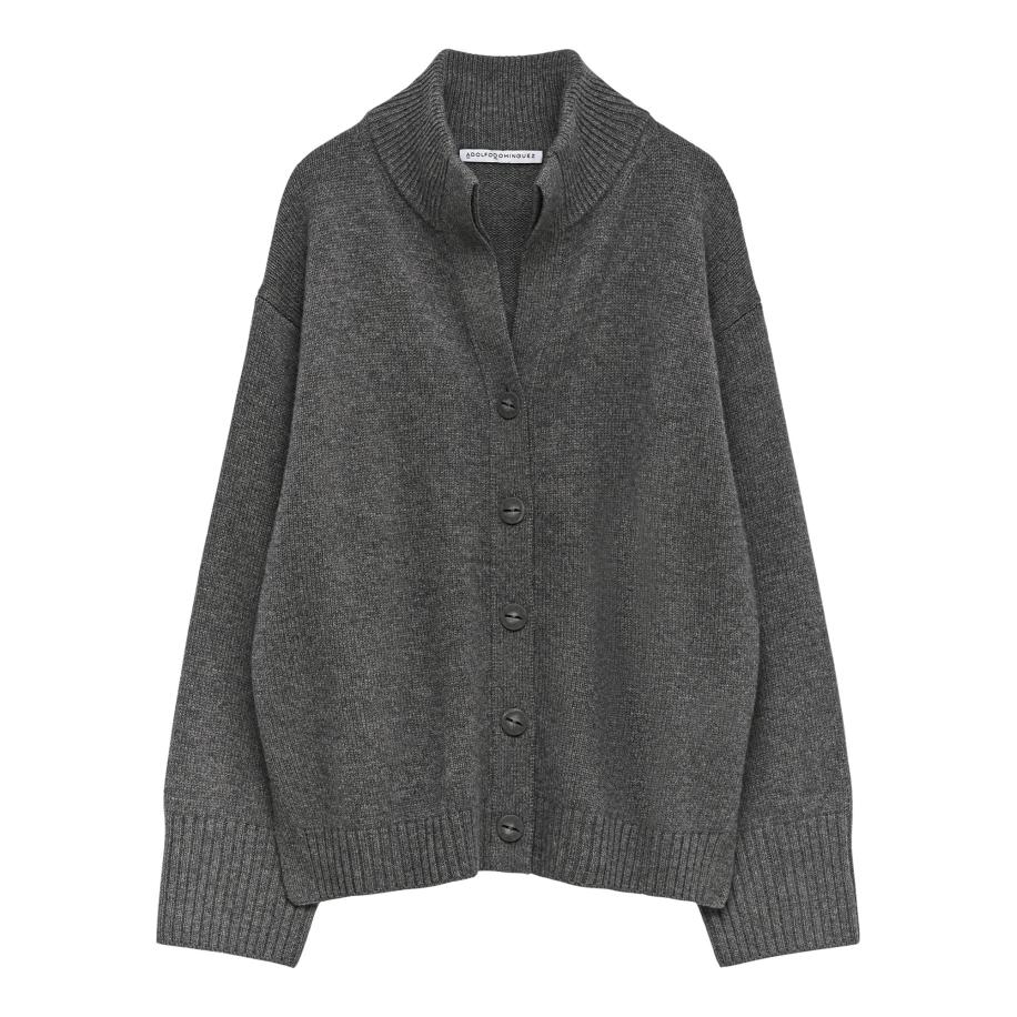 Adolfo Dominguez Adolfo Dominguez Gebreid vest grijs -