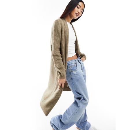 ONLY Vest met lange pasvorm in gemêleerd bruin