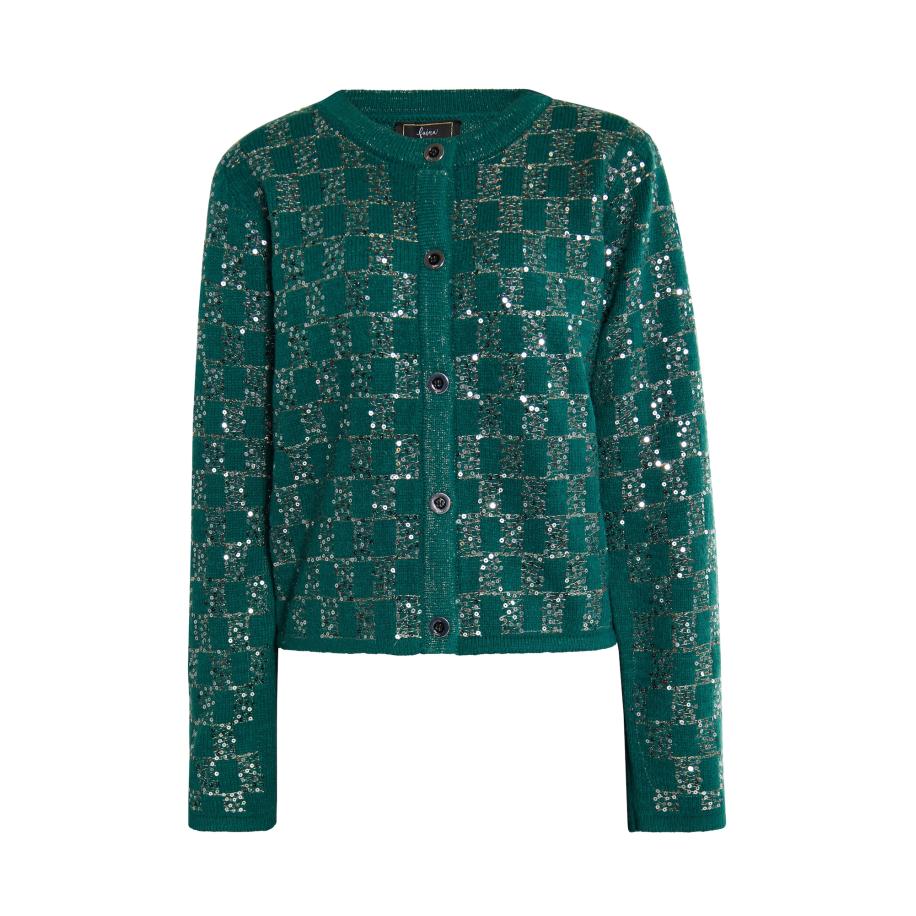 Faina faina Gebreid vest smaragd -