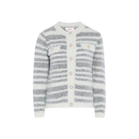 aleva aleva Gebreid vest aqua / oranje / rood / wolwit