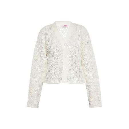 MYMO MYMO Gebreid vest wit