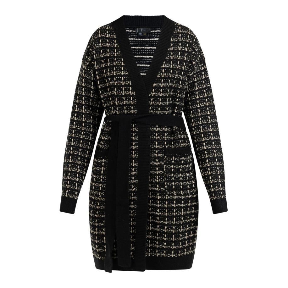 Faina faina Gebreid vest goud / zwart -