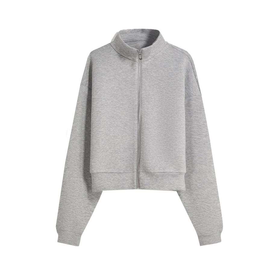 Bershka Bershka Sweatvest grijs gemêleerd -