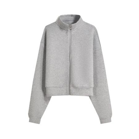 Bershka Bershka Sweatvest grijs gemêleerd