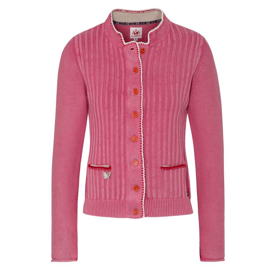 Spieth & Wensky SPIETH & WENSKY Gebreid vest Alexa bessen -