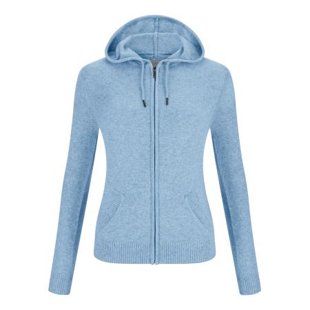 CASH-MERE.CH CASH-MERE.CH Gebreid vest lichtblauw