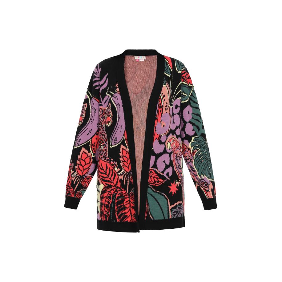 IZIA IZIA Gebreid vest donkergroen -