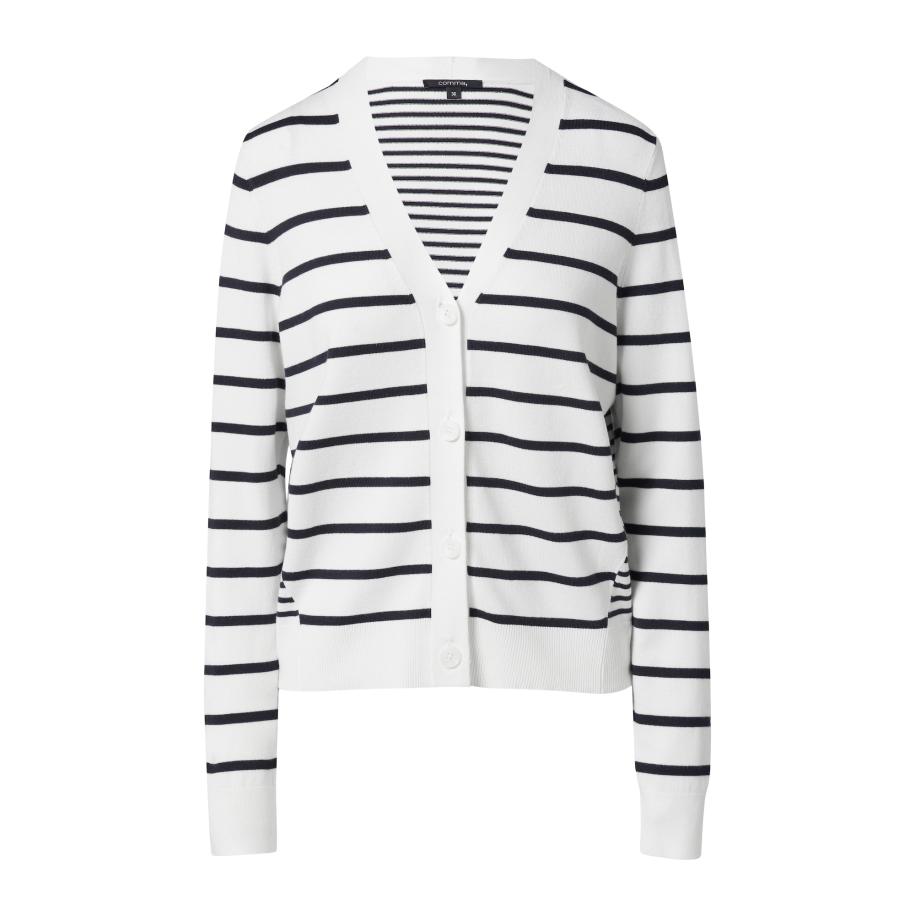 Comma COMMA Gebreid vest zwart / wit -