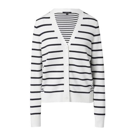 Comma COMMA Gebreid vest zwart / wit