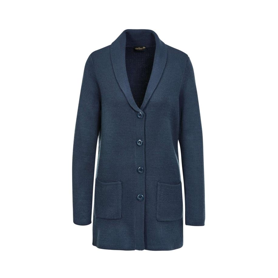 Goldner Goldner Gebreid vest blauw / blauw denim -