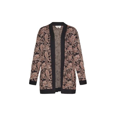 Usha usha FESTIVAL Gebreid vest crème / kastanjebruin / zwart