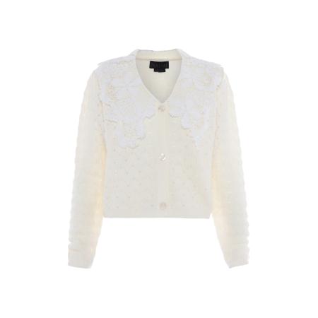 NAEMI NAEMI Gebreid vest wit / wolwit