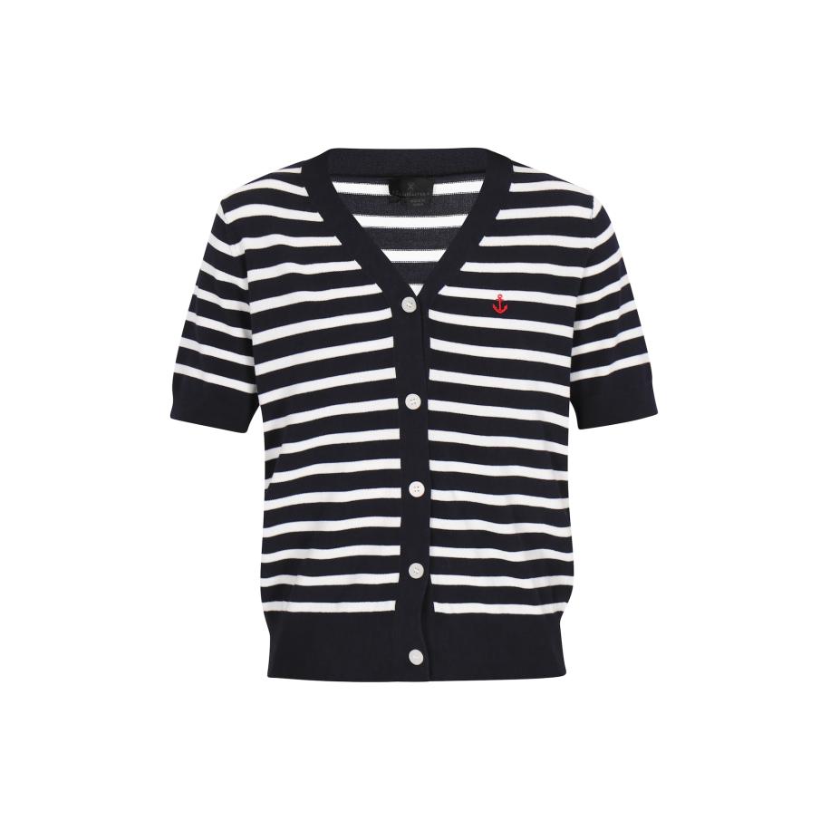 DreiMaster DreiMaster Klassik Gebreid vest nachtblauw / wit -