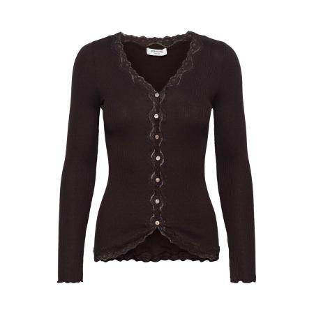 Rosemunde rosemunde Gebreid vest donkerbruin