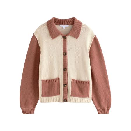 Next Next Gebreid vest beige / crème / nude / gemengde kleuren