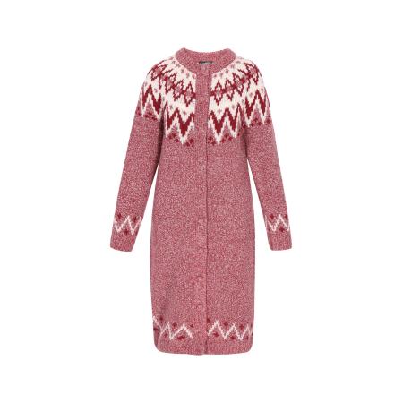 DreiMaster DreiMaster Vintage Gebreide mantel Vintage bourgogne / wijnrood / offwhite