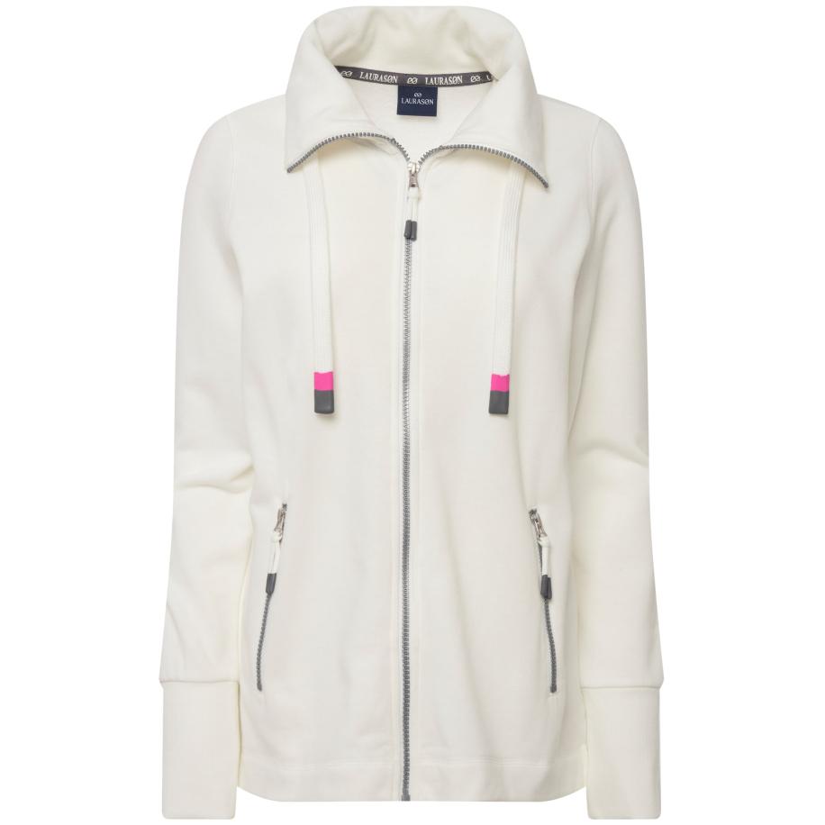 LAURASØN LAURASØN Sweatvest blauw / lichtroze / offwhite -