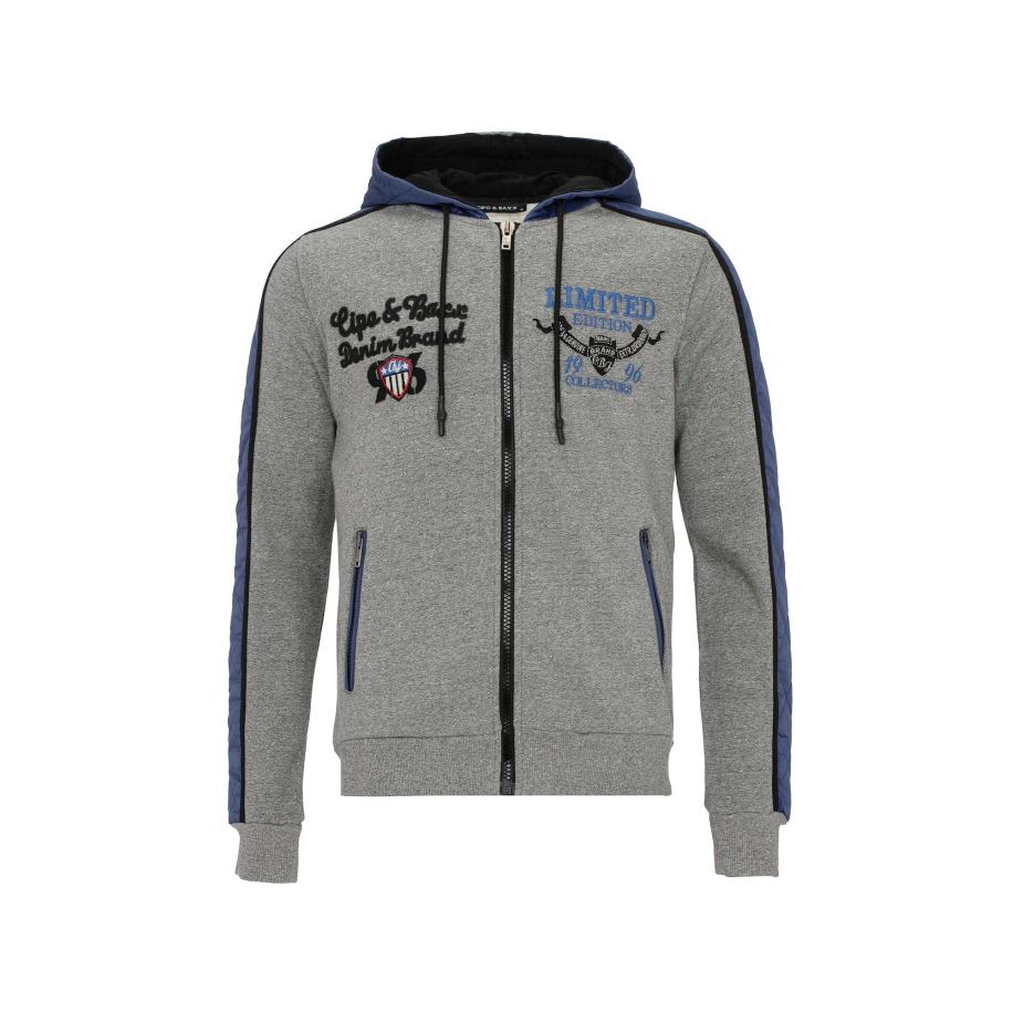 Cipo & Baxx CIPO & BAXX Sweatvest blauw / grijs gemêleerd / zwart -