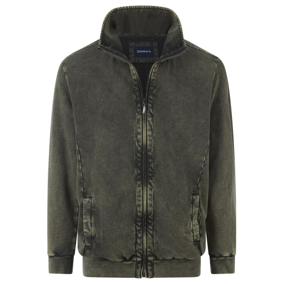 BABISTA Sweatjacket olijf, Effen -