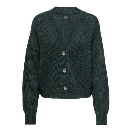 Only ONLY Gebreid vest ONLCarol donkergroen