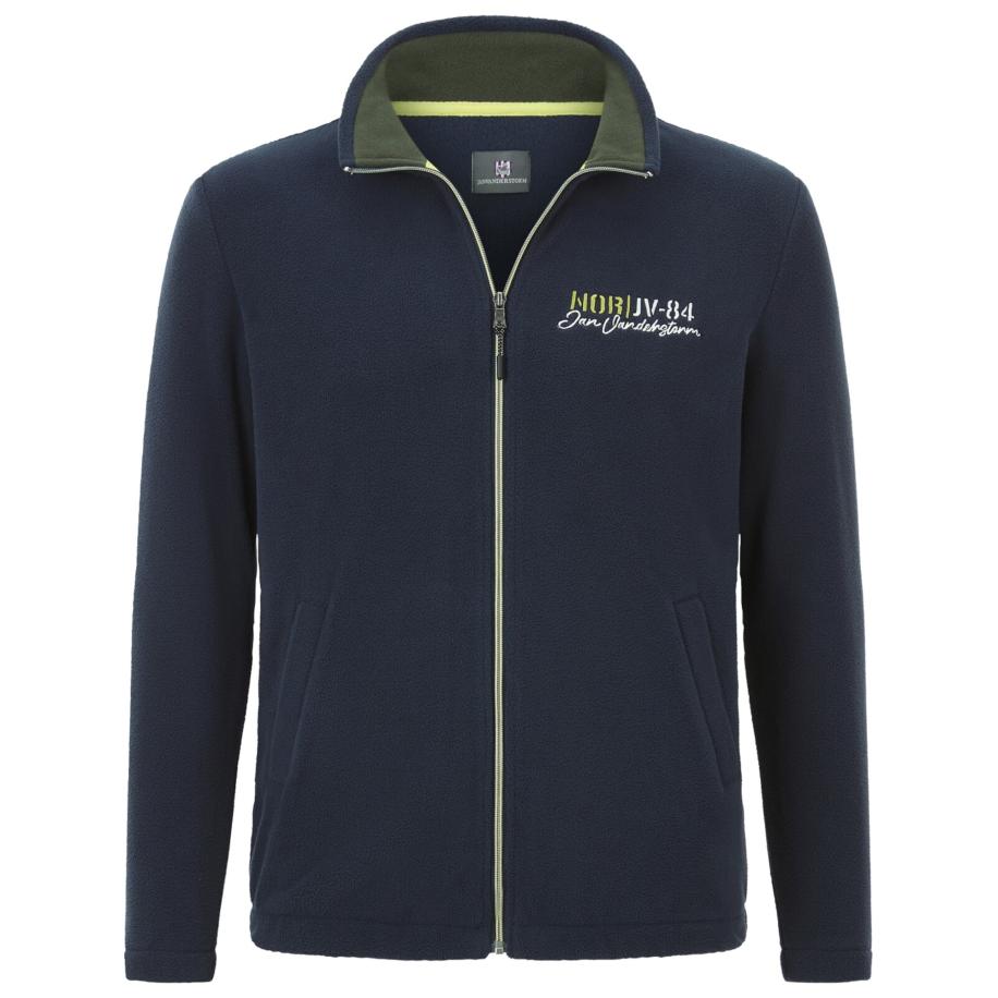 jan vanderstorm Jan Vanderstorm Fleece jas Terje navy / geel / wit -