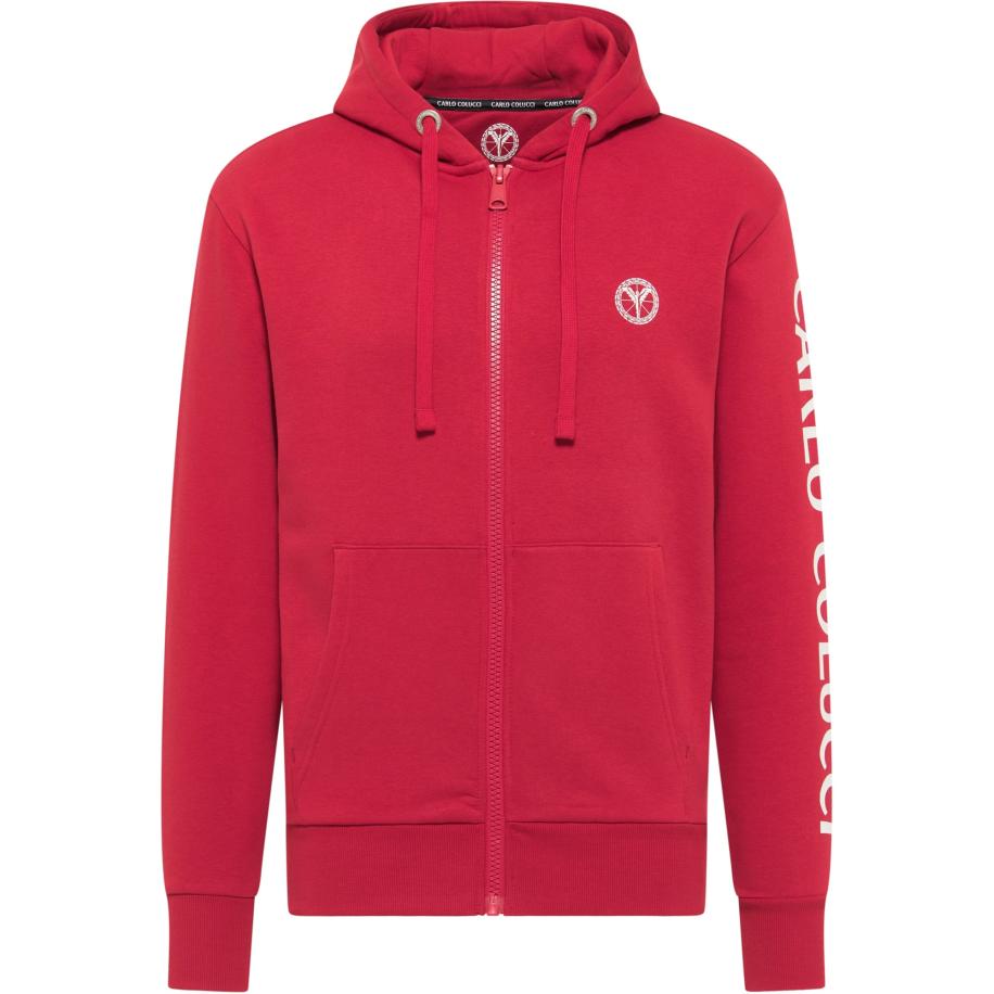 carlo colucci Carlo Colucci Sweatvest Corrarati rood / wit -