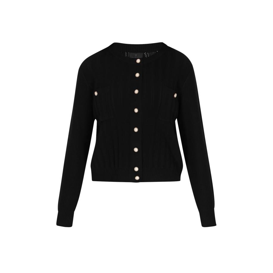 DreiMaster DreiMaster Klassik Gebreid vest Classic Look zwart -