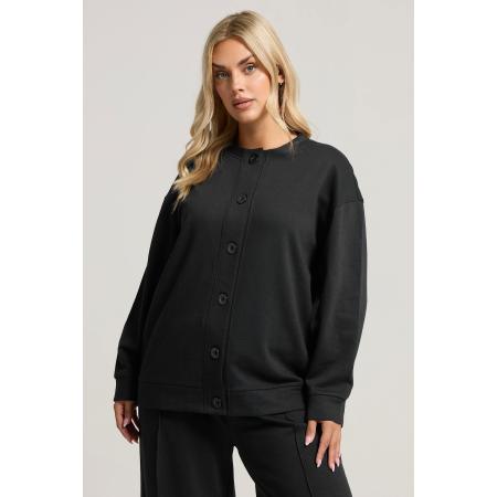 Yours Curve Zwart Knoop Vest Size 46