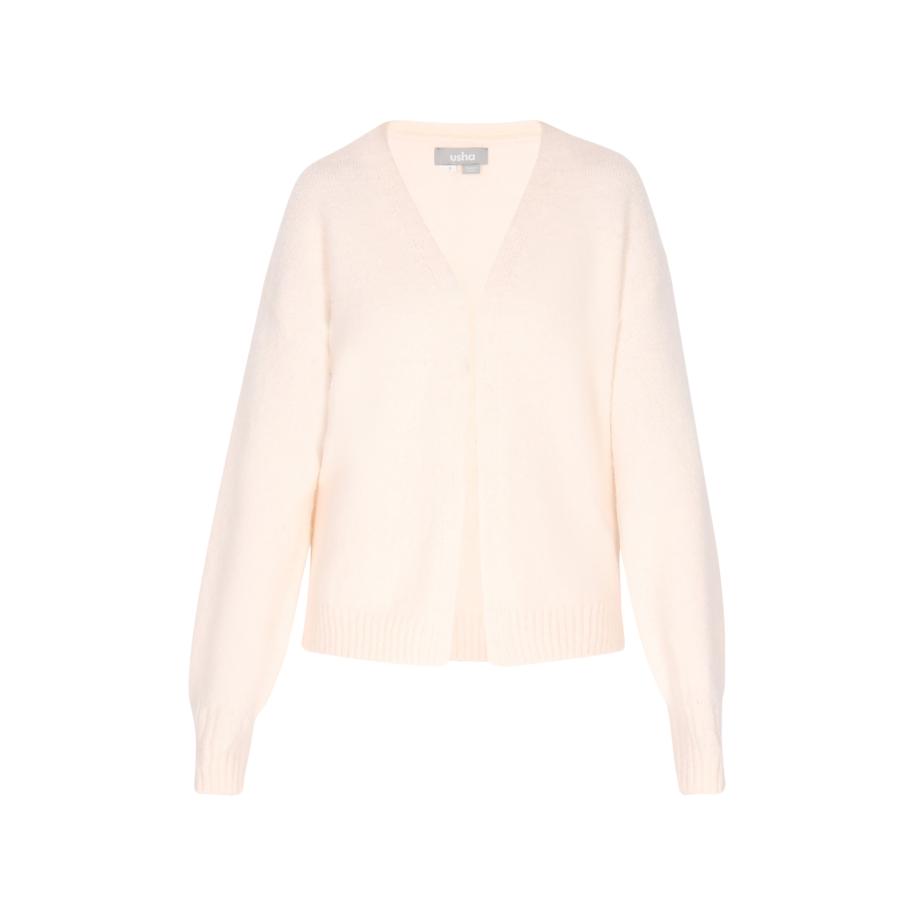 Usha Usha Gebreid vest crème -