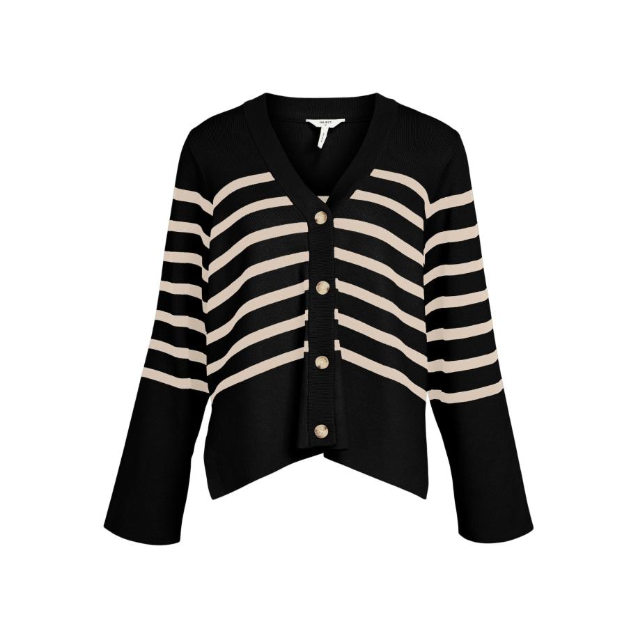 Object OBJECT Gebreid vest Ester beige / zwart -