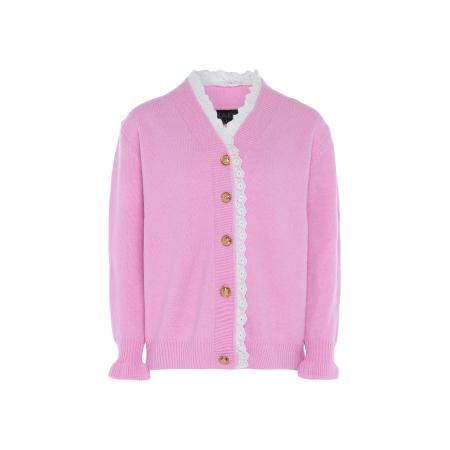 NAEMI NAEMI Gebreid vest ecru / lavendel