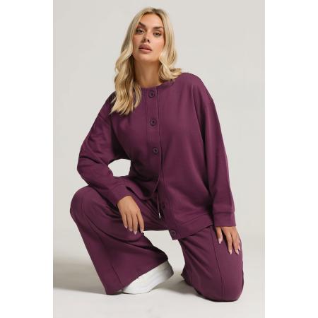 Yours Curve Bordeauxrode Knoopcardigan Size 62-64