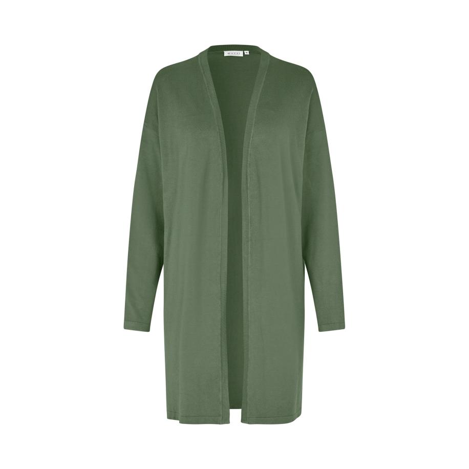 Masai Masai Gebreid vest Lon donkergroen -