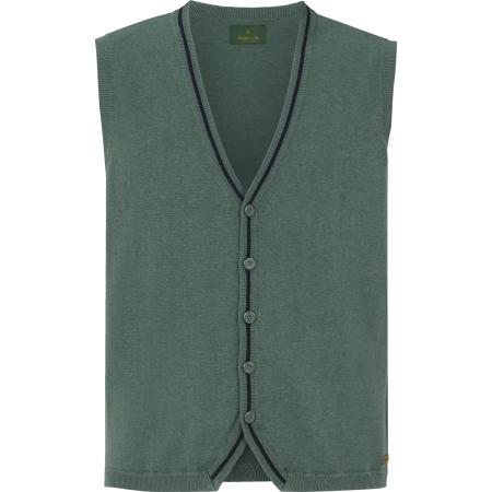 Charles Colby Gebreid vest groen, Effen