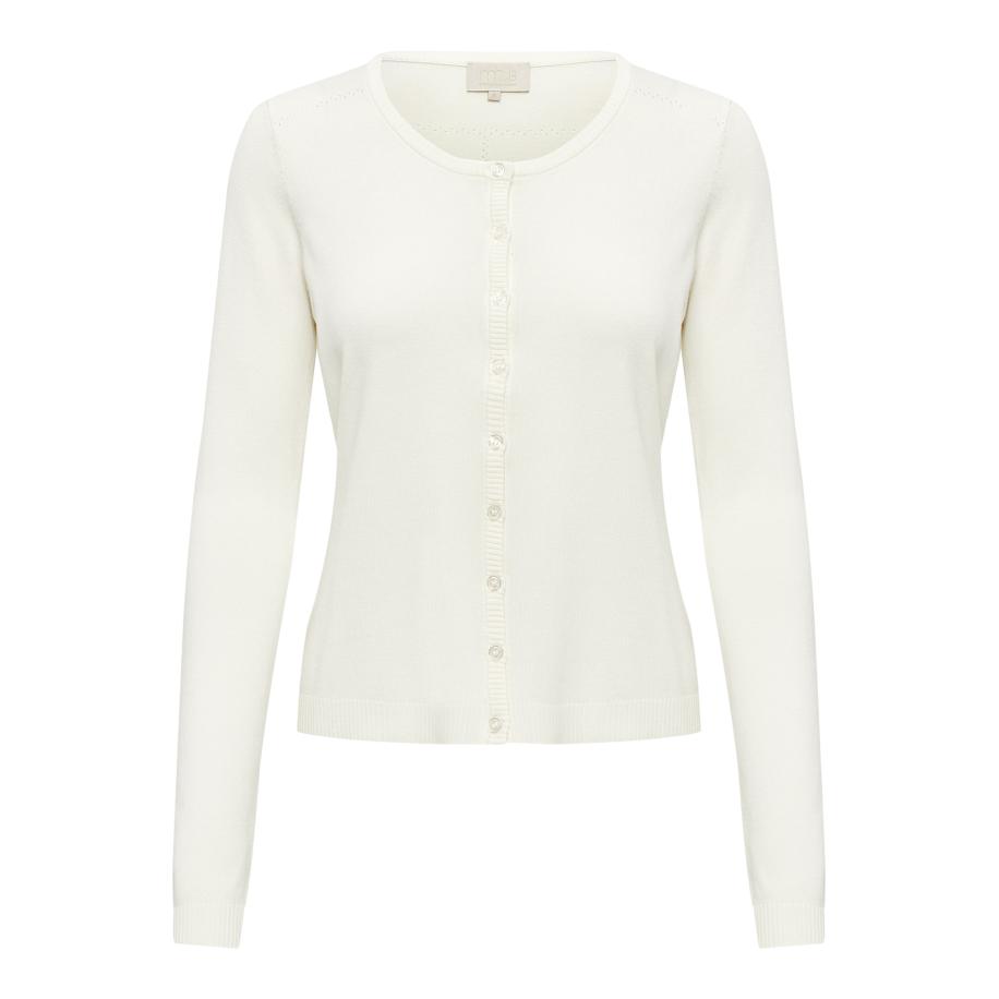 Minus minus Gebreid vest New Laura wit -